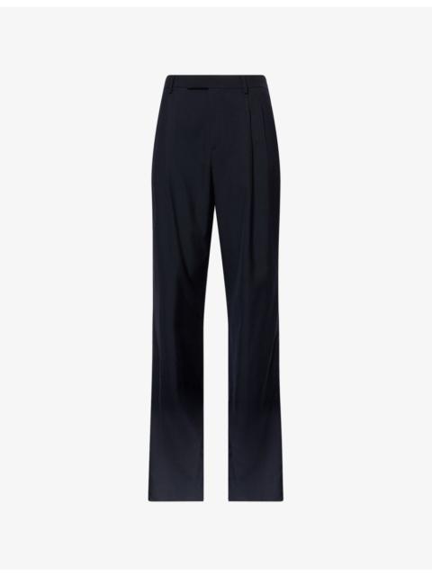 Valentino Formal Straight-Leg Wool Trousers