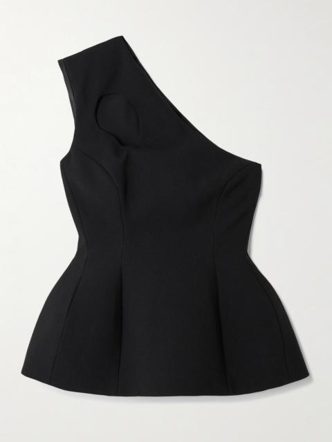 Roksanda Vala One-shoulder Cutout Crepe Top