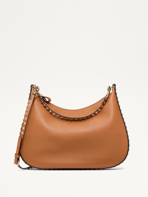 Valentino VALENTINO GARAVANI ROCKSTUD HOBO BAG IN GRAINY CALFSKIN