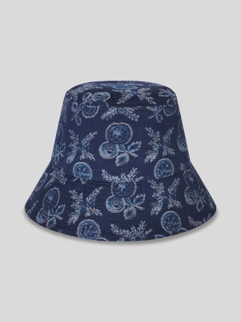 DENIM JACQUARD BUCKET HAT