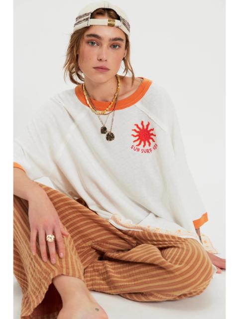 FREE PEOPLE We The Free Giulia Embroidered Ringer Tee