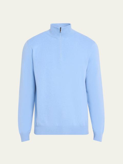 massimo alba Men's Cashmere Half-Zip Sweater