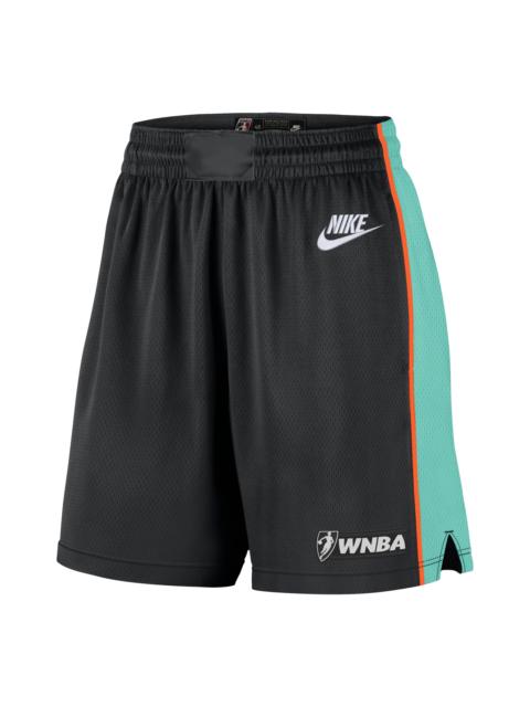 Nike (WMNS) Nike New York Liberty Court Origins Dri-FIT Victory Knee-Length Shorts 'Black Mint' IO7967-01