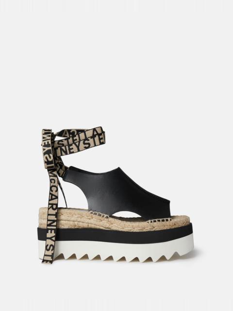 Stella McCartney Gaia Peeptoe Platform Espadrilles