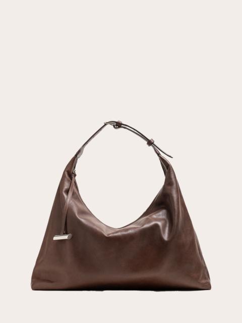 Liffner PILLOW HOBO DARK BROWN