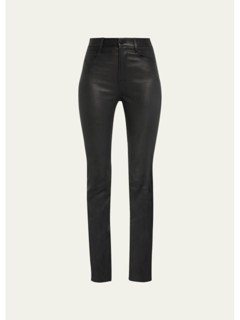 Vince Bootcut Stretch Leather Pants