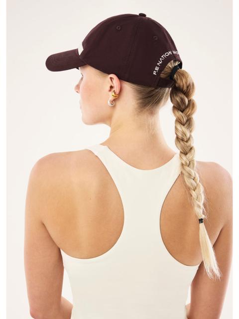 P.E NATION LOGO CAP IN DARK PLUM