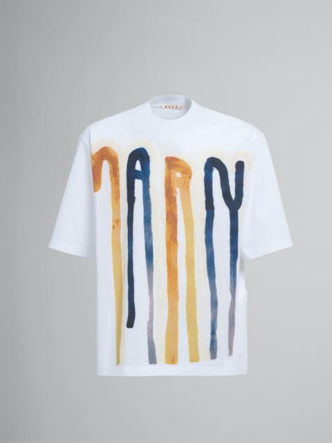 Marni DRIPPING LOGO BIO JERSEY LOGO T-SHIRT