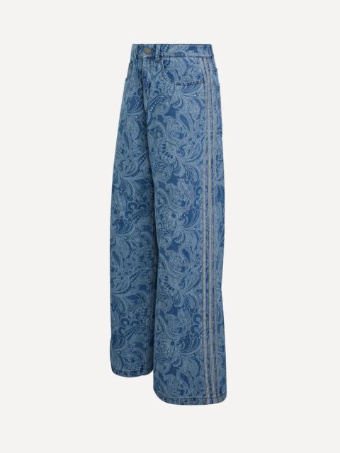adidas x Liberty London Firebird Mid-Rise Straight Denim Trousers