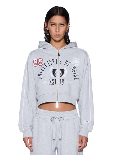 Ksubi COLLEGE ORIGIN ZIP HOODIE GREY MARLE