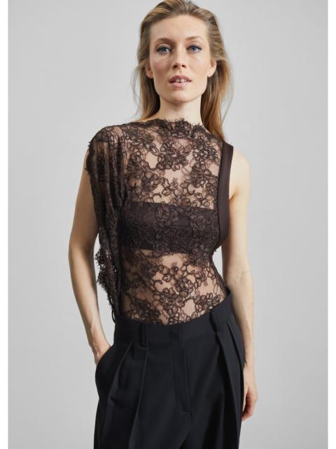 CHRISTOPHER ESBER Christopher Esber Mahara Floating Lace Bodysuit - Umber