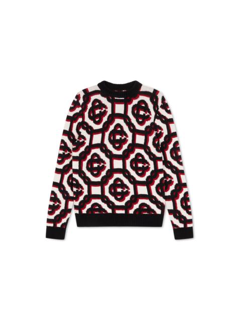 CASABLANCA Off White 3D Monogram Sweater