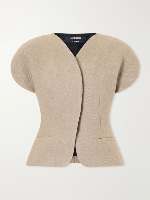 JACQUEMUS La Veste Oval wool-blend blazer Beige