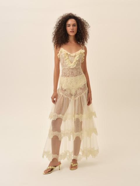 For Love & Lemons Adeline Lace Maxi Dress