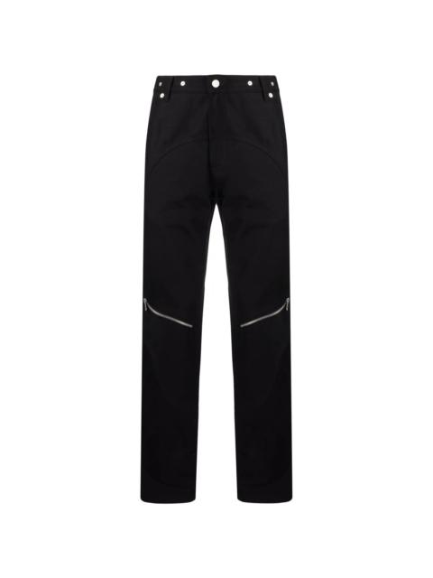HELIOT EMIL™ zip-detailed straight-leg trousers