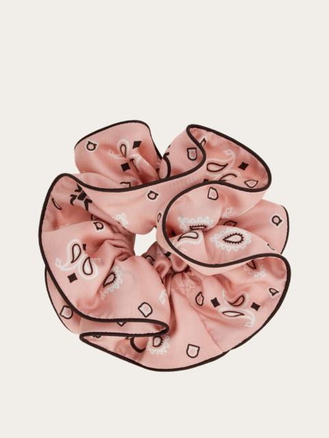 FERRAGAMO Arabesque print silk scrunchie