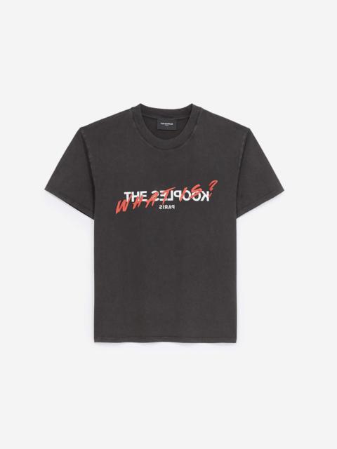 The Kooples WHAT IS BLACK WASHED COTTON T-SHIRT