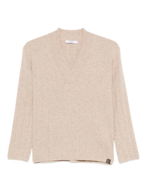Max Mara Arten Ribbed V-neck Jumper