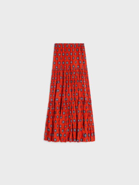CELINE skirt IN printed cotton and silk voile