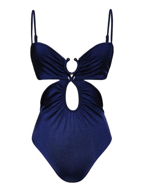 Johanna Ortiz Sunny Days Cutout One-Piece Swimsuit navy