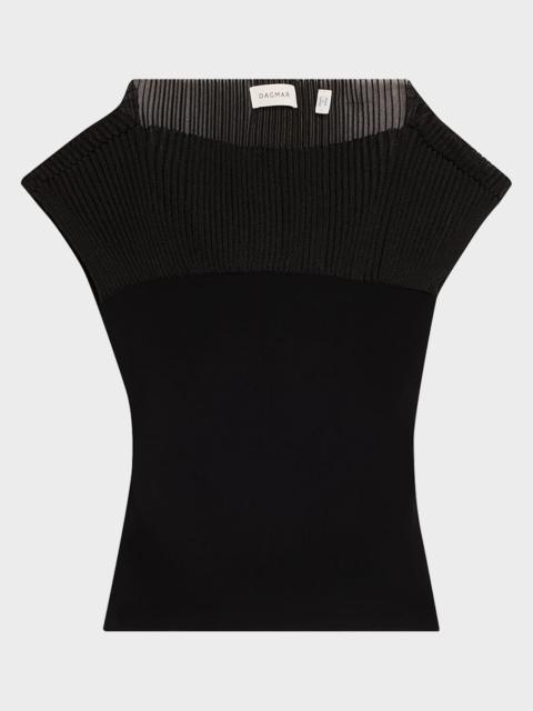 House of Dagmar Contrast Knit Top