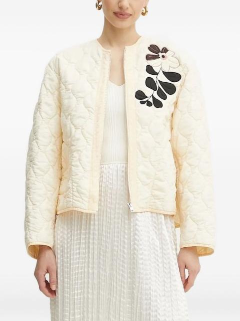 forte_forte floral-embroidered bomber jacket