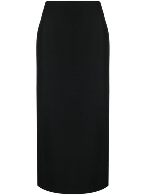 rear-slit midi skirt