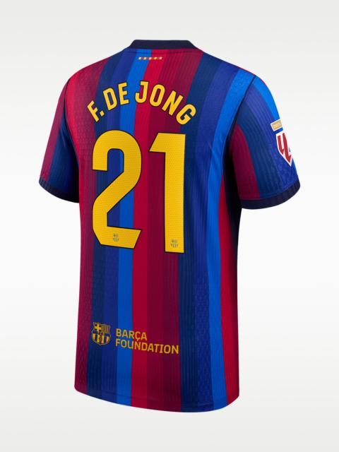 Nike Frenkie de Jong FC Barcelona Match Home Men's Nike Aero-FIT Soccer Jersey