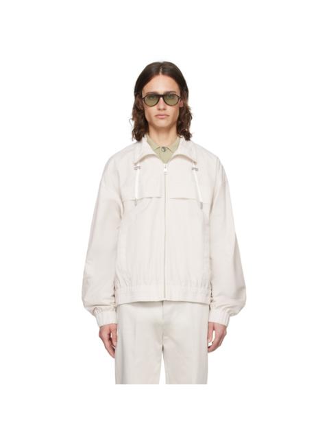 AMI Paris Off-White Zip Bomber Jacket