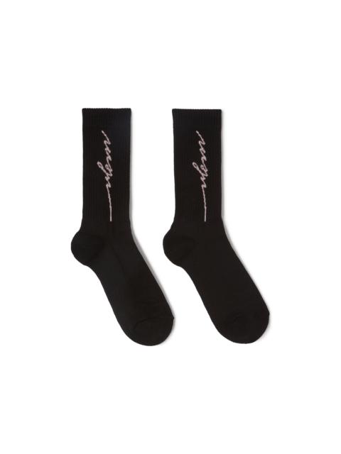 MSGM Socks with jacquard cursive logo