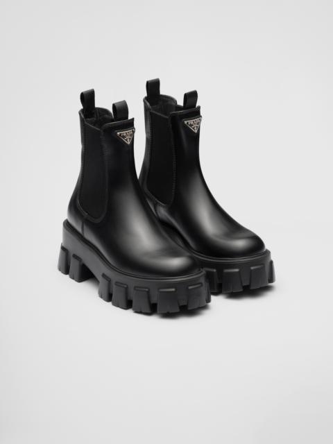 Prada Monolith brushed leather booties