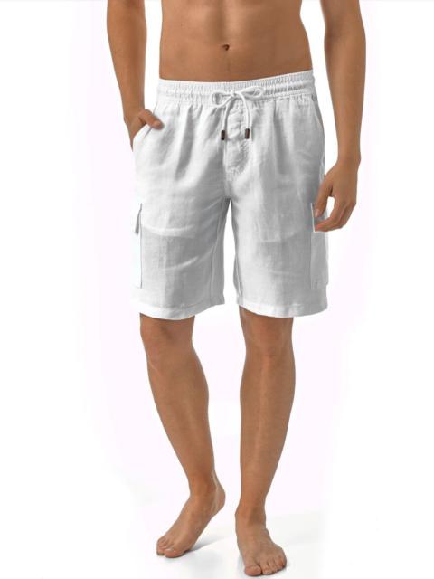 Vilebrequin Baie Linen Drawstring Shorts - Blanc