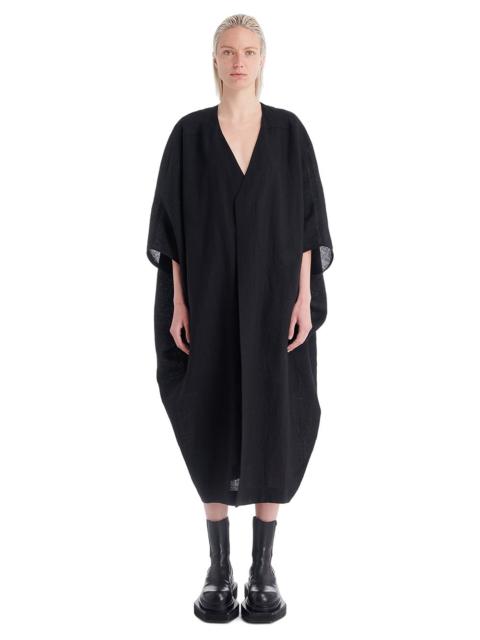 Rick Owens ruffled detailing single-breasted coat