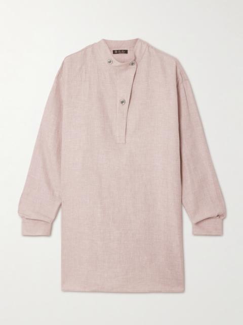 Loro Piana Linen, Wool And Silk-blend Blouse