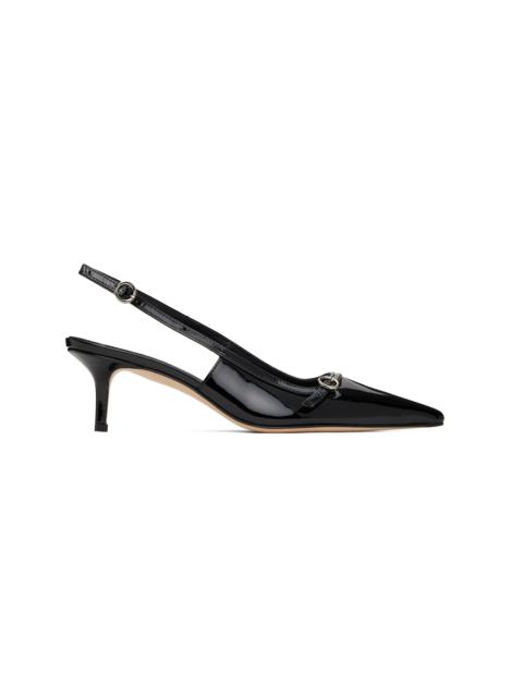 Aeyde Black Saba Leather Slingback Heels