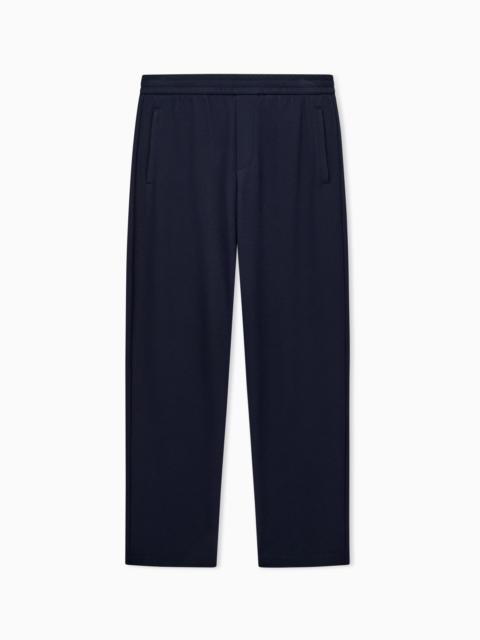EMPORIO ARMANI JERSEY PIQUÉ TRAVEL ESSENTIAL PANTS