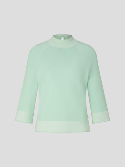 BOGNER Magda sweater in Mint green/Off-white