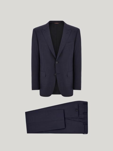 Canali BLUE CANALI IMPECCABILE 150’S WOOL MICRO-CHECK REGULAR-FIT SUIT