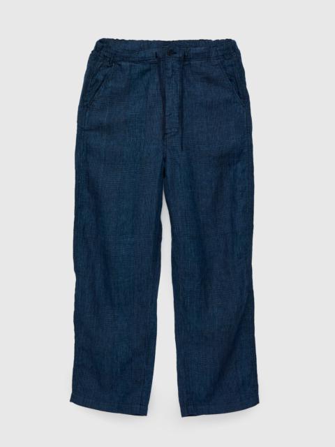 orSlow Wide Fit New Yorker Pants in Indigo Check