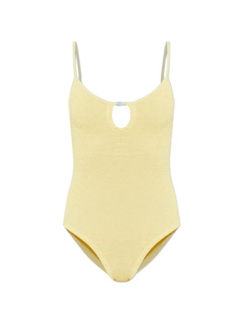 Hunza G Mia beaded crinkled swimsuit