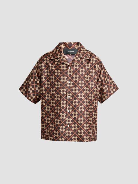 AMIRI Men's Geometric Silk Camp Shirt - Husk
