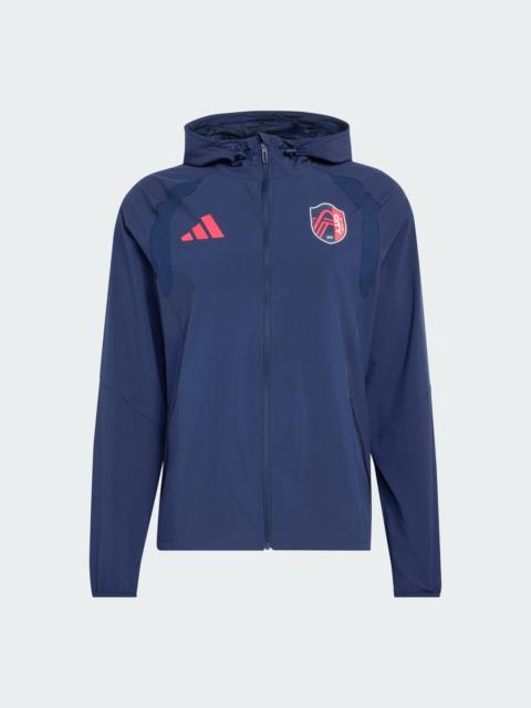 adidas St. Louis City SC Tiro Travel Full Zip Windbreaker