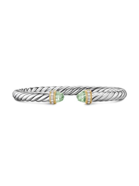 DAVID YURMAN Women's Cable Flex Bracelet in Sterling Silver - New Prasiolite