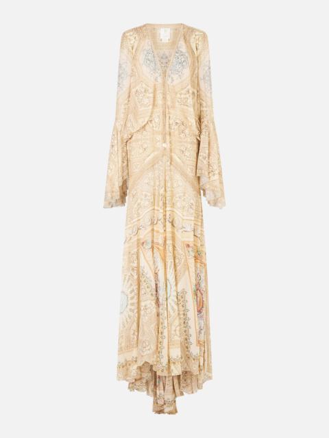 CAMILLA LOW CUT LACE UP FRONT LONG DRESS A BELOVED BOUDOIR