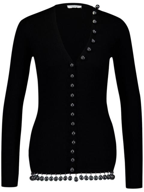 rabanne bead-embellished wool cardigan