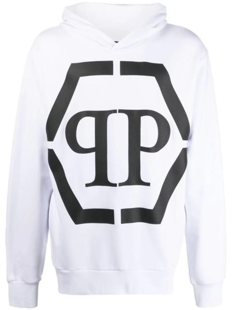 PHILIPP PLEIN logo-print long-sleeve hoodie