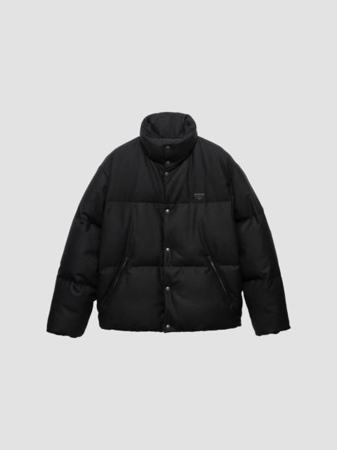 Prada Men's Medium-Weight Re-Wool Down Jacket - Black