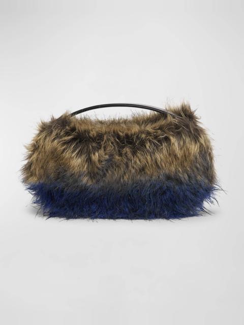 Swipe Sound Faux Fur Top-Handle Bag