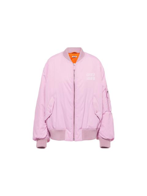 Miu Miu Oversized nylon bomber jacket