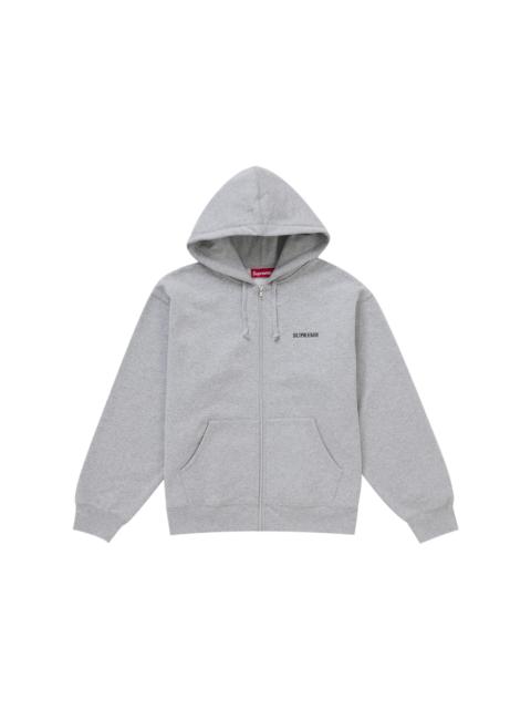 トップス Collegiate Applique Zip Up Hooded gray Supreme Supreme Collegiate Applique Zip Up Hooded Sweatshirt Ash